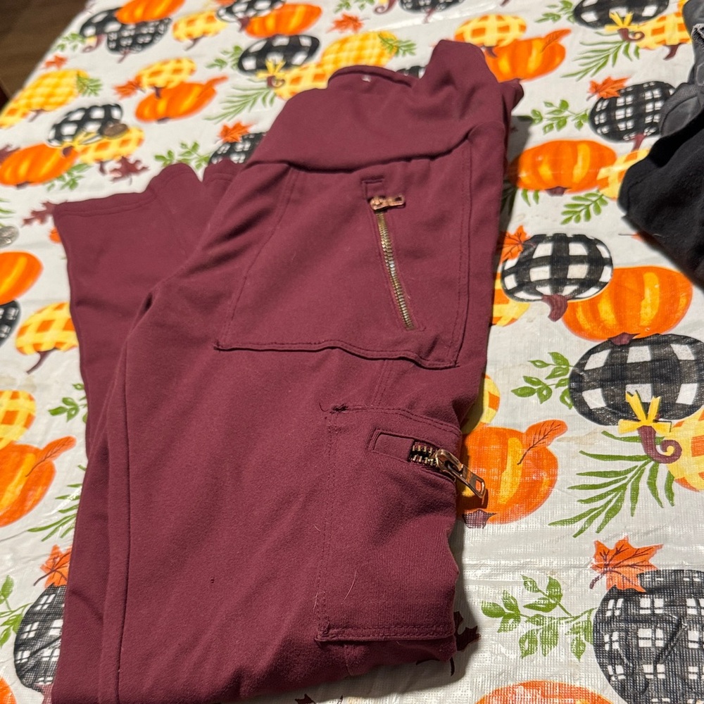 Justice Burgundy Kids Casual Bottoms